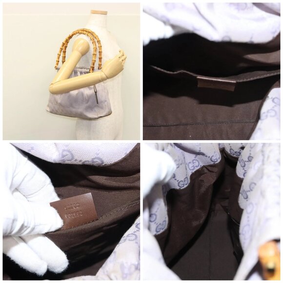 GUCCI GG Canvas Hand Bag Purple Gold 92708 - Picture 15 of 15